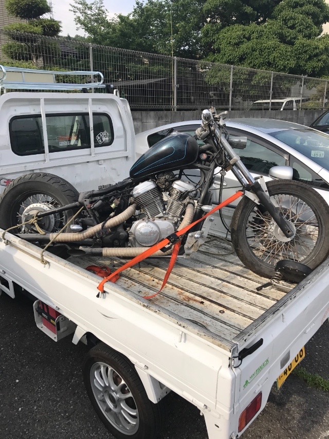 before 二輪バイクの買取作業